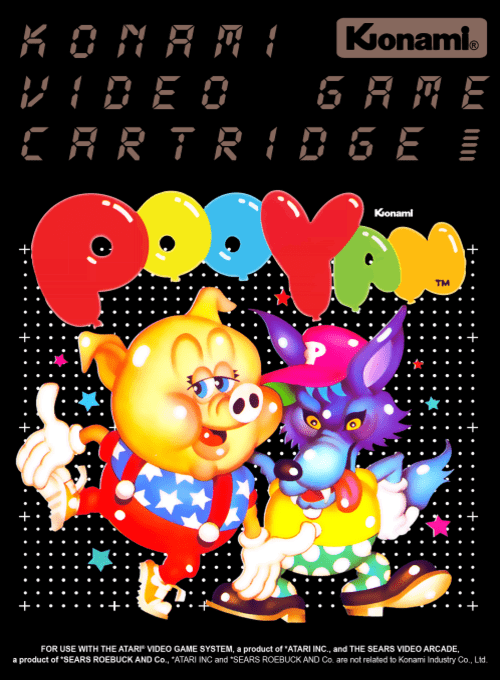 Pooyan box art for Atari 2600